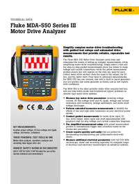 Thumbnail of document Data Sheet - MDA-550 Motor Drive Analyzer